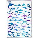 gradient film sheet - dolphins