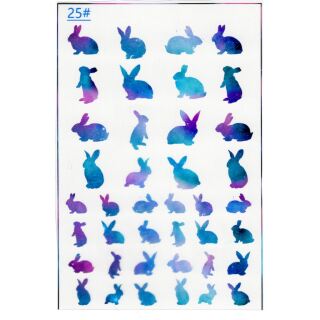 gradient film sheet - bunnies