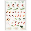 colored film sheet - goldfishes and koi