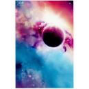 colored film sheet - galaxy with planet