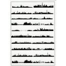 schwarze Folie - Stadtsilhoutten