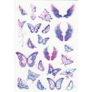 lila Folie - Flügel und Schmetterlinge