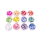 Glitter flakes 12 colors set