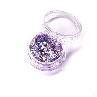 glitter flakes purple