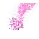 10g mixed iridescent sequins light pink