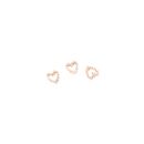 3 tiny hearts rose gold - design 1