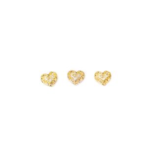 3 little hearts gold - design 2