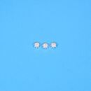 3 tiny ship wheels silver