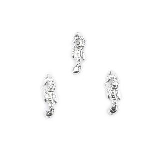 3 sea horses silver