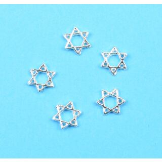 5 hexagrams silver