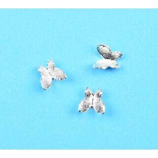 3 3D butterflies silver