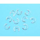 10 filigree crescent moons silver