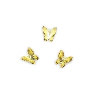 3 3D butterflies gold