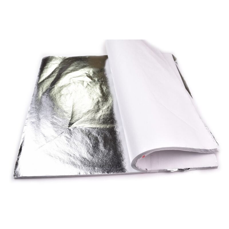 100 sheets imitation silver leaf 14x14cm, 6,59 €