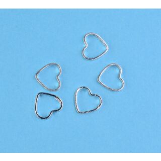 5 little hearts silver - design 3