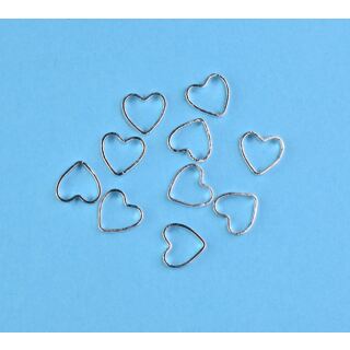 10 little hearts silver - design 5