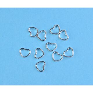 10 kleine Herzen silber - design 6