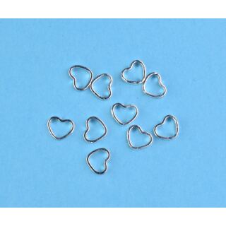 10 little hearts silver - design 6