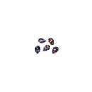 5 small black AB rhinestones water drops 10x7mm