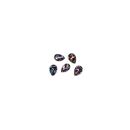 5 small black AB rhinestones water drops 10x7mm