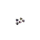 5 kleine schwarze AB Strasssteine Herz 8x8mm