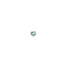 gemston heart in golden casting blue