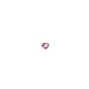 gemston heart in golden casting purple