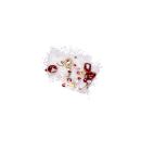 gemstones  gold inlay micro beads mix red