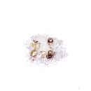 gemstones  gold inlay micro beads mix rose