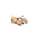 gemstones  gold inlay stones gold beads mix pink