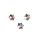3 little rhinestones snowflake green-pink