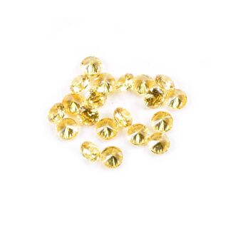 20 Resin Gems 3mm goldgelb