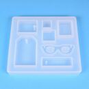 silicone mold squares and glasse