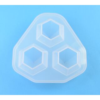 Silikonform 3 große Kristalle
