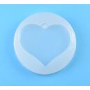 silicone mold flat heart with hole