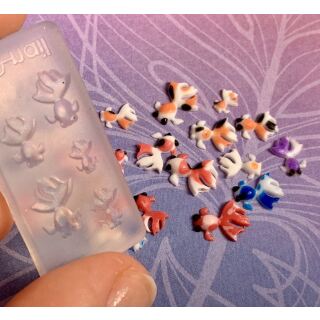 mini silicone mold goldfishes