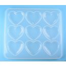 silicone mold 9 puffy hearts