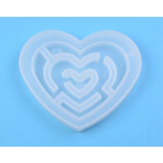 silicone mold heart maze