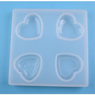silicone mold 4 different hearts