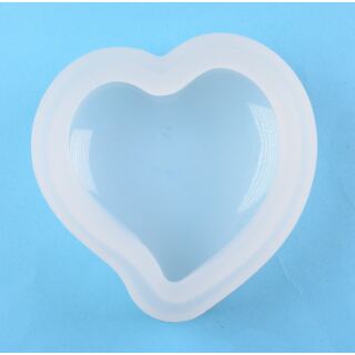 silicone mold asymmetric puffy heart L