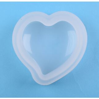 silicone mold asymmetric puffy heart M