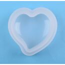 silicone mold asymmetric puffy heart M