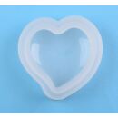 silicone mold asymmetric puffy heart S