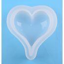 silicone mold pointy puffy heart L