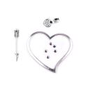 creative kit valentine heart silver