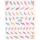 Federn Stickerbogen bunt