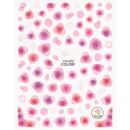 roses sticker sheet violet