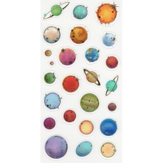 sticker sheet planets