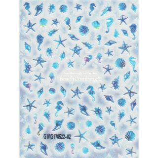 ocean sticker sheet blue