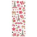 cherry blossom sticker sheet Paris transparent
